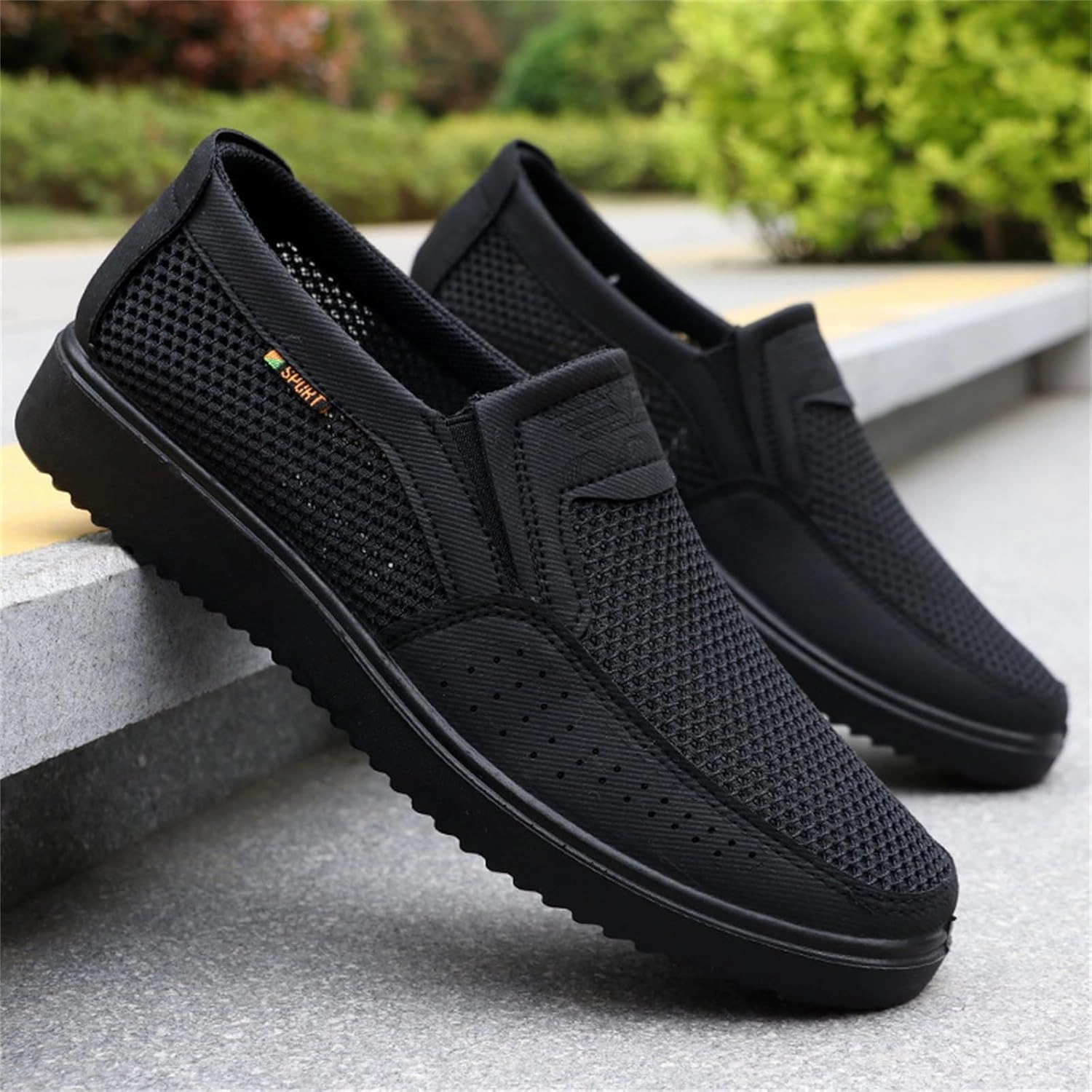 Casual Slip On Shoes Uk Mens Mesh Loafer Casual Shoes Comfort Lightweight Breathable Driving Sport Travel Walking Shoes for Adult Male