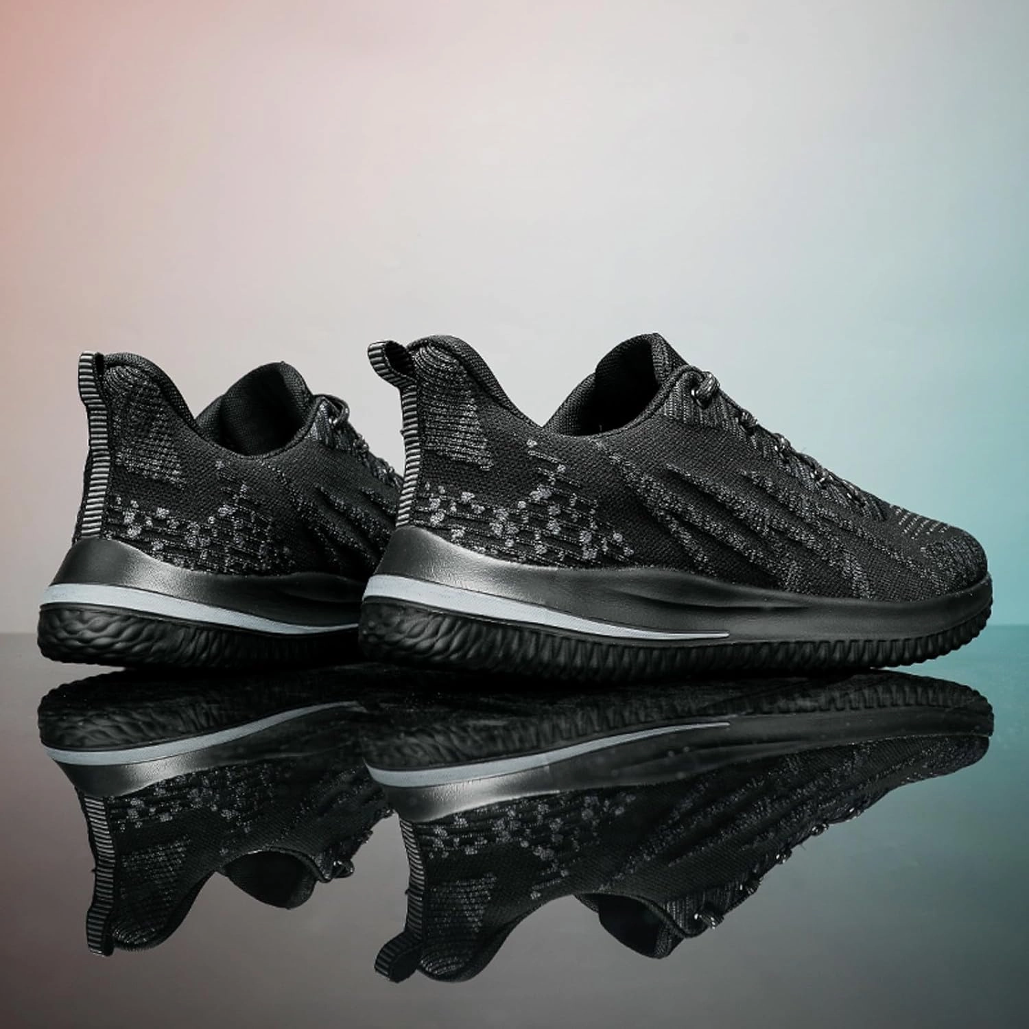 IWIHMIV Men's Breathable Tennis Shoe Lightweight Walking Shoes Thick Bottom Soft Sole Non Slip Running Shoes Best Running Shoes For The Winter