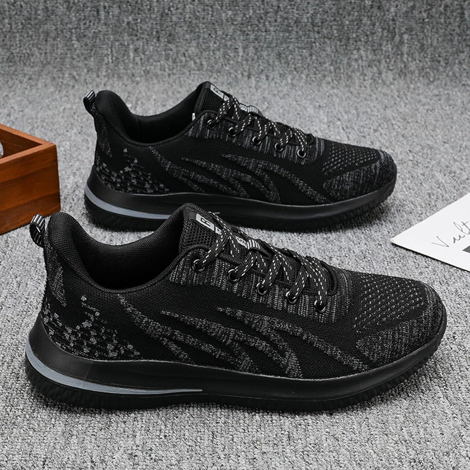 Running Lights For Shoes IWIHMIV Men's Breathable Tennis Shoe Lightweight Walking Shoes Thick Bottom Soft Sole Non Slip Running Shoes