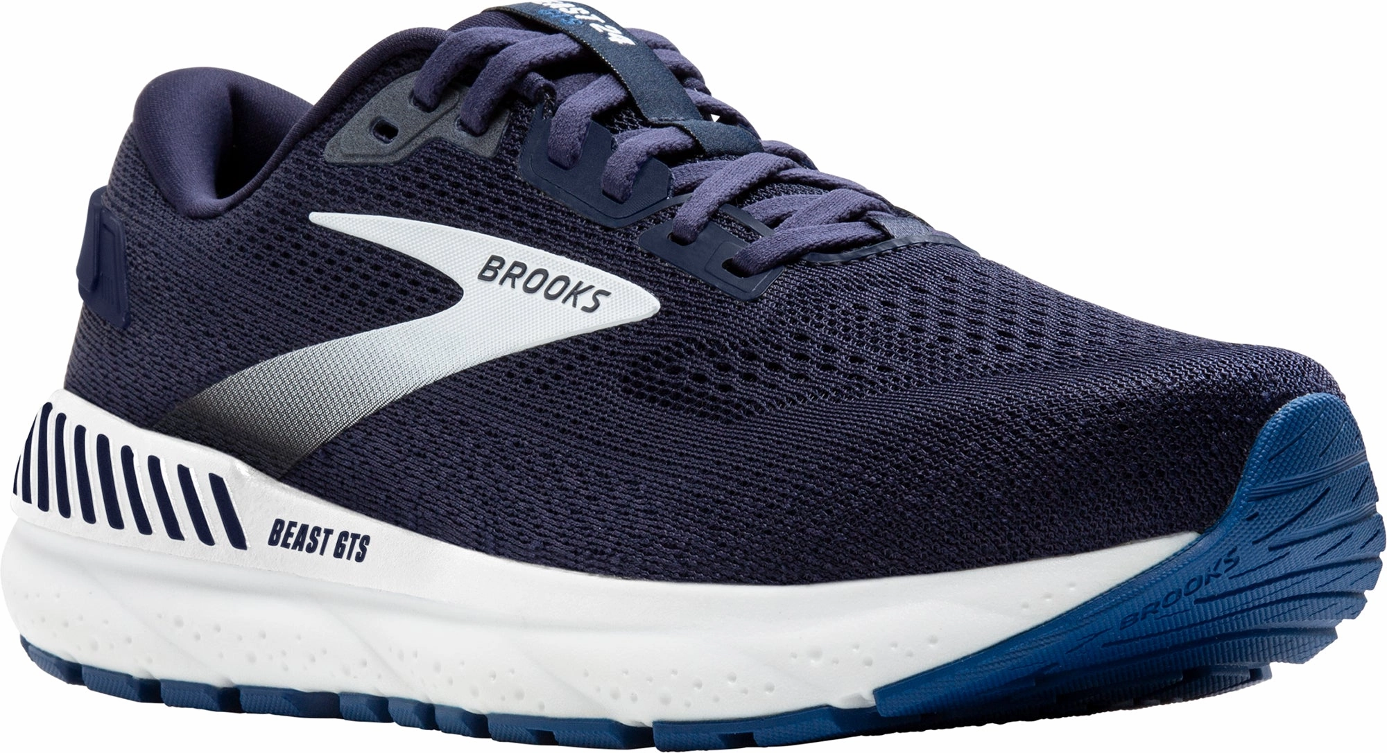 Running Shoes With Low Heel Drop Brooks Beast GTS 24 Mens Running Shoes - Navy