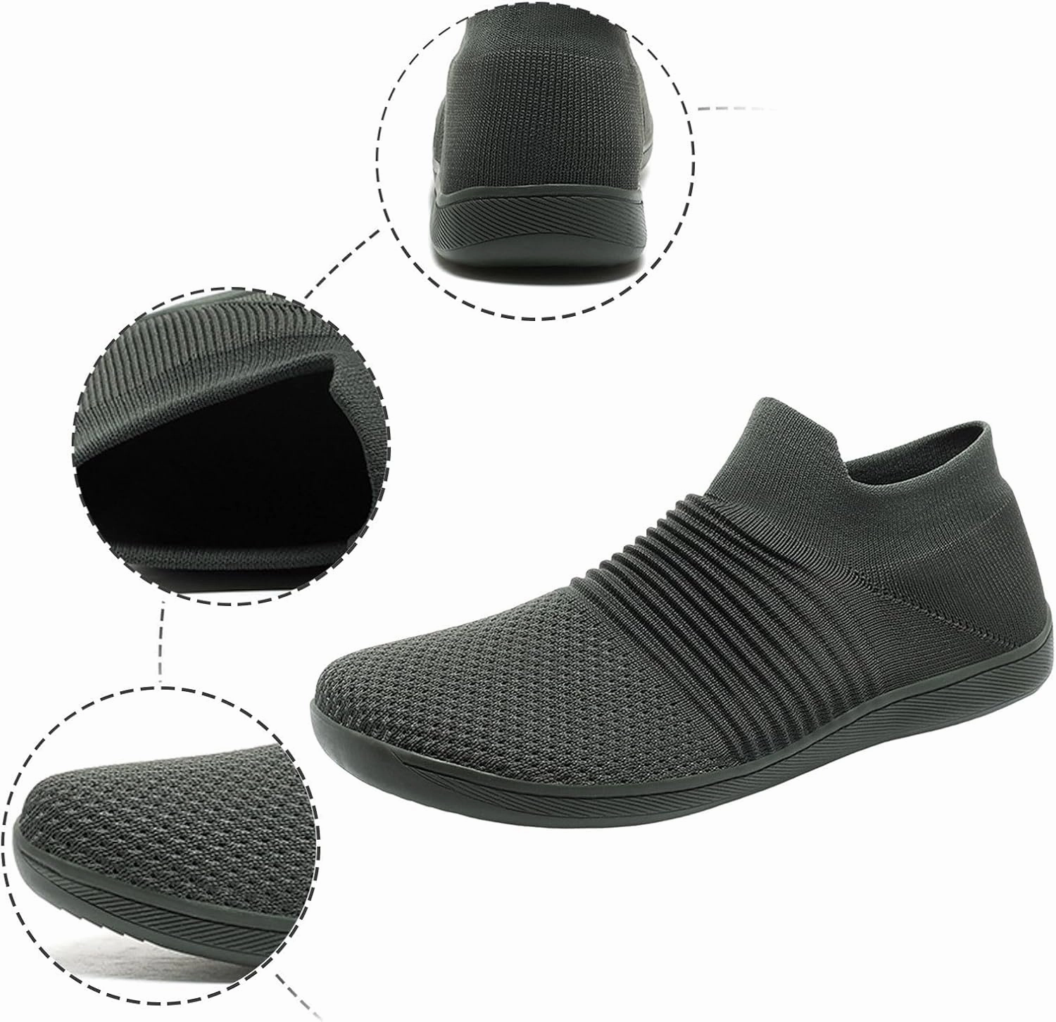 Running Shoes For Lower Back Pain IWIHMIV Casual Sneakers for Men Walking Shoes for Men Slip on Running Tennis Shoes for Outdoor Lightweight Breathable Sneakers