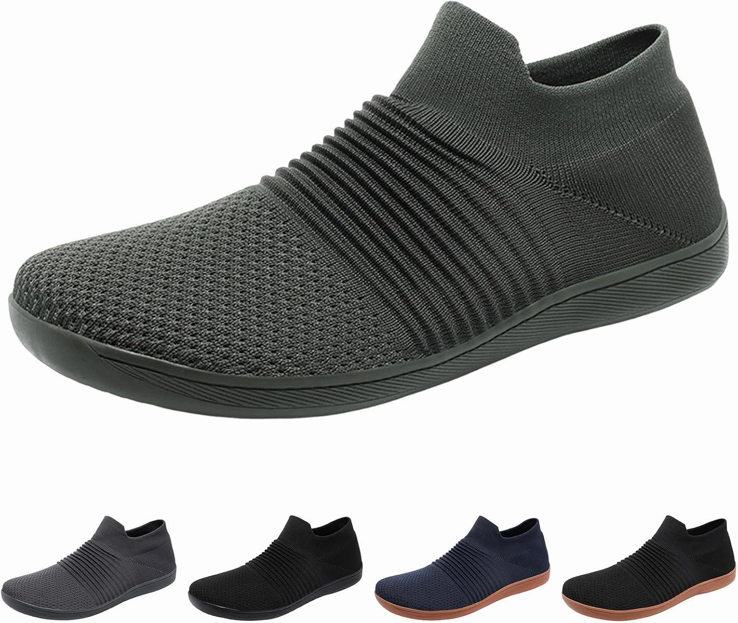 Stack Height Running Shoes IWIHMIV Casual Sneakers for Men Walking Shoes for Men Slip on Running Tennis Shoes for Outdoor Lightweight Breathable Sneakers