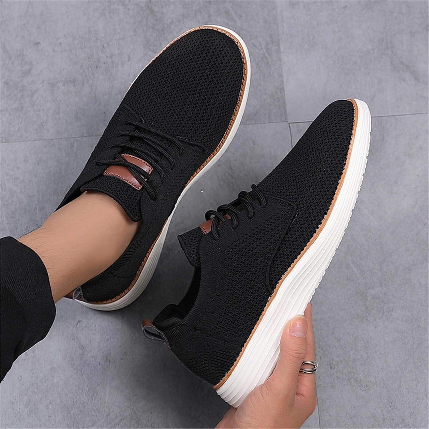 IWIHMIV Men's Shoes Athletic Men Walking Shoes Men Sport Shoes Men's Running Shoes Tennis Sneakers Breathable Non Slip Shoes Best Running Shoes For Track Practice