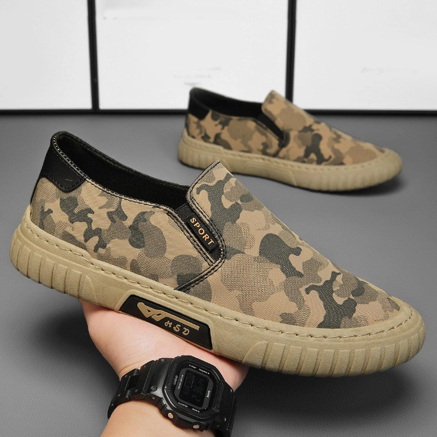 Running Shoe Inserts For Overpronation IWIHMIV Men's Slip On Shoes Men??s Sneakers Walking Shoes for Men Tennis Shoes for Men Comfy Running Outdoor Sports Shoes