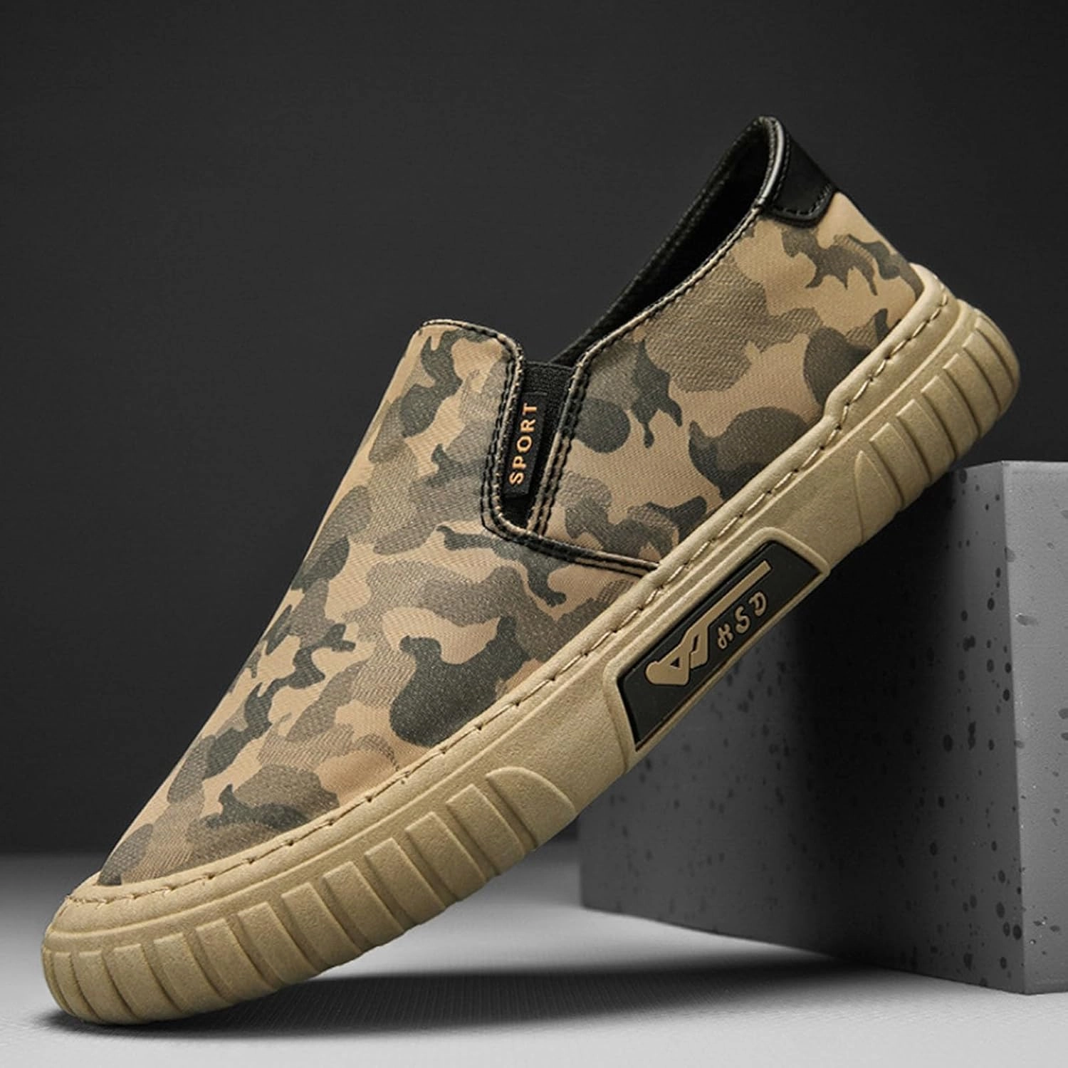 IWIHMIV Men's Slip On Shoes Men??s Sneakers Walking Shoes for Men Tennis Shoes for Men Comfy Running Outdoor Sports Shoes 41 Road Running Shoes