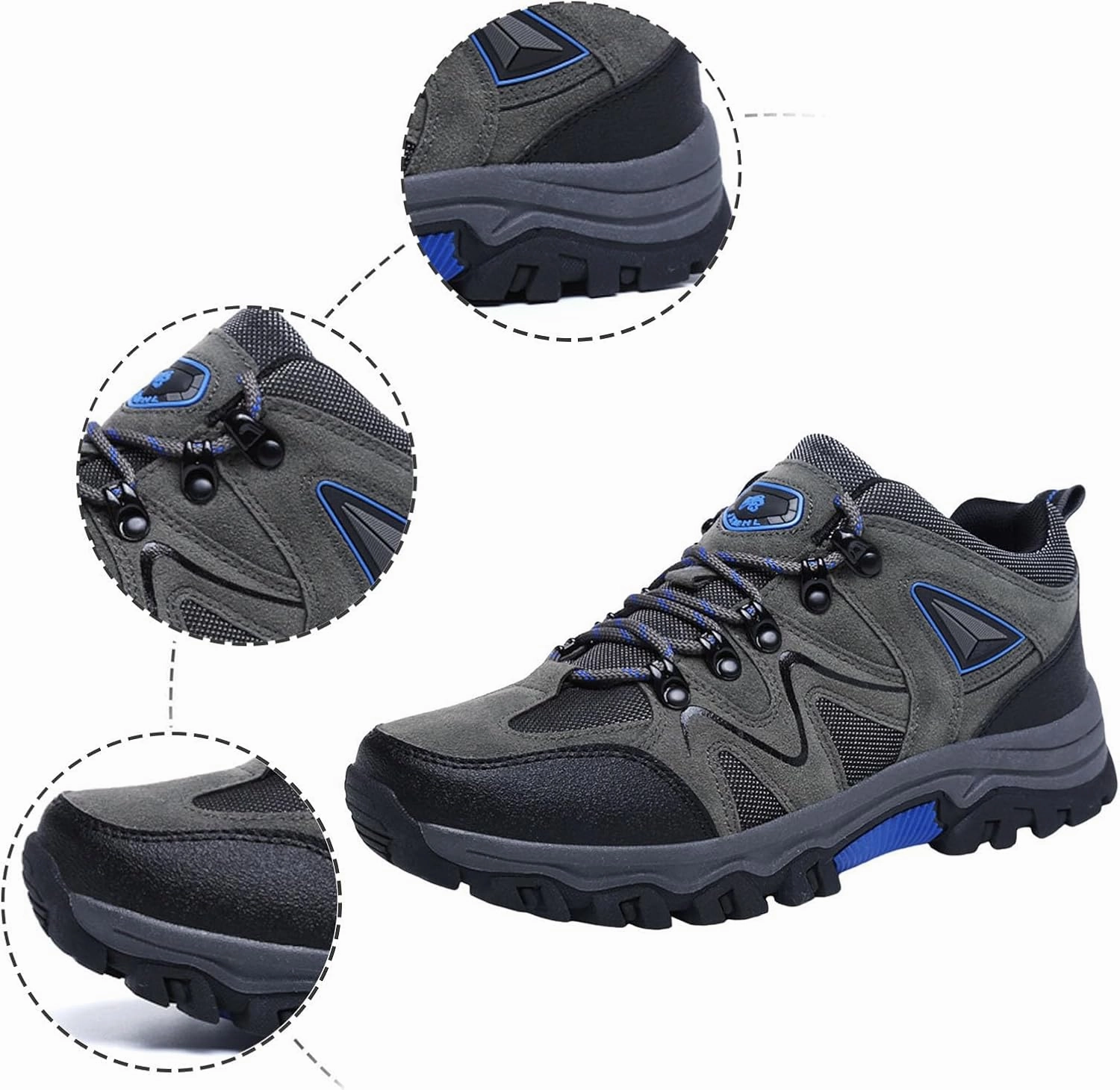 Best Light Running Shoes IWIHMIV Mens Athletic Shoes Hiking Sneakers for Men Slip on Walking Shoes Non Slip Breathable Lightweight Tennis Running Shoes