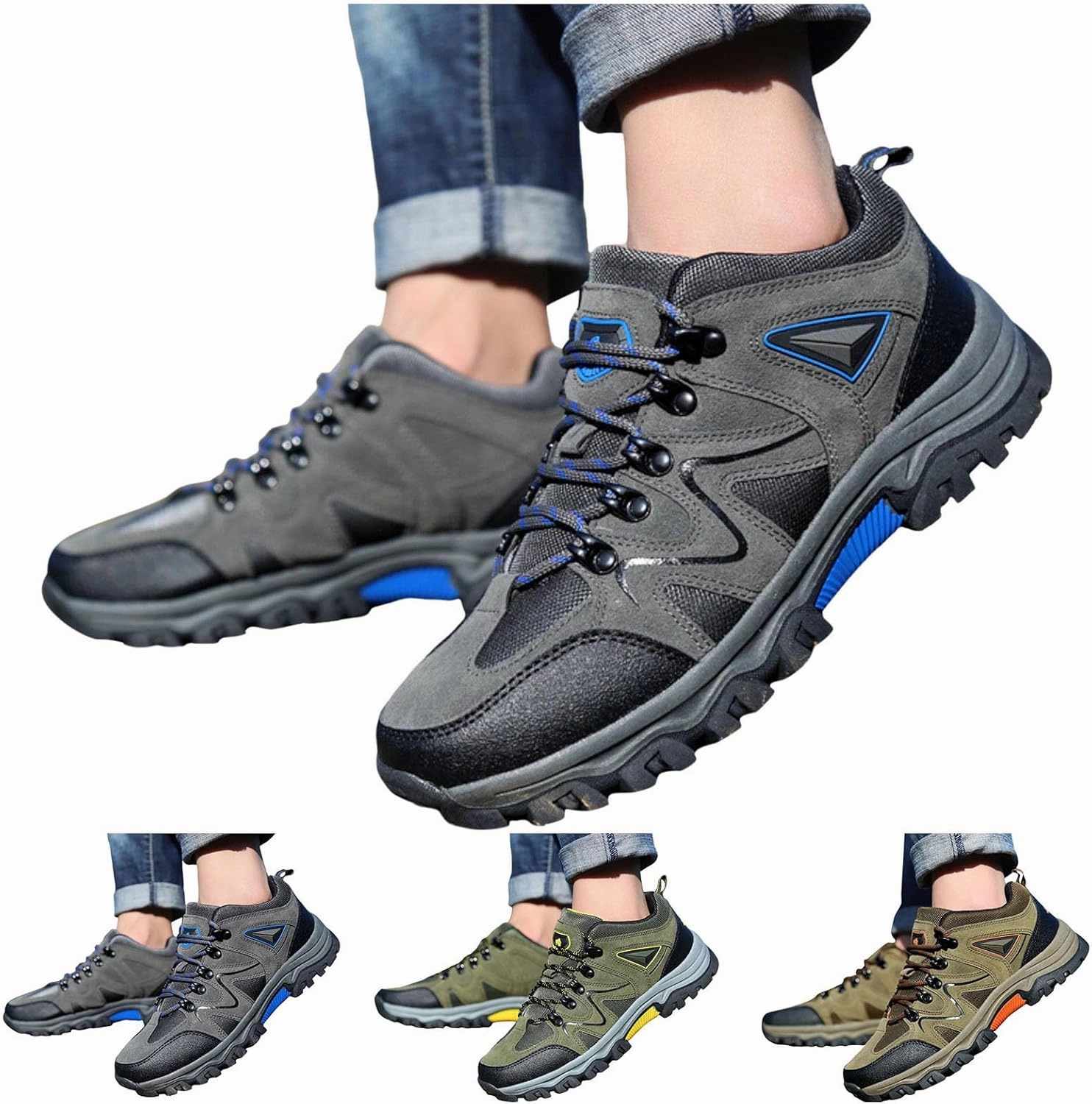 On Cloudmonster Running Shoes IWIHMIV Mens Athletic Shoes Hiking Sneakers for Men Slip on Walking Shoes Non Slip Breathable Lightweight Tennis Running Shoes