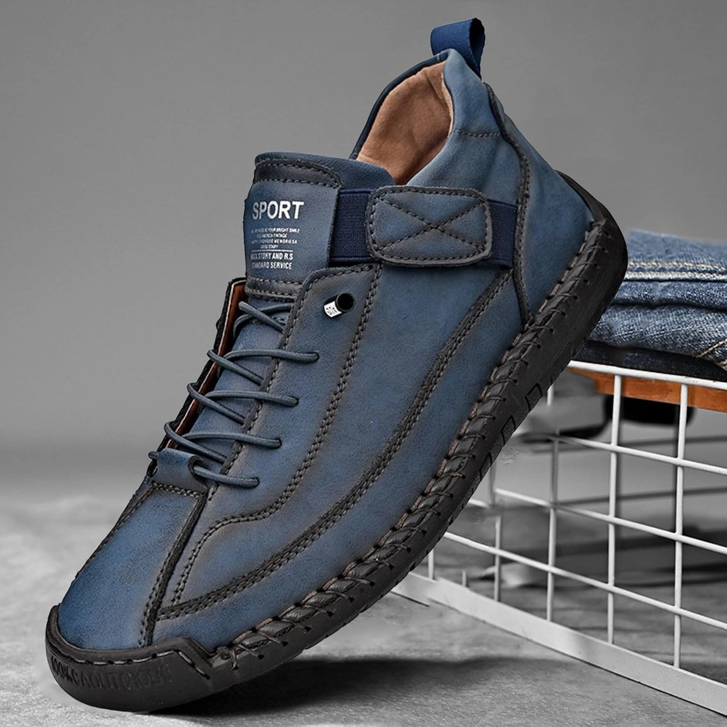 Hybrid Running Shoes IWIHMIV Mens Slip On Shoes Men's Walking Running Tennis Shoes Athletic Casual Comfortable Sneakers Walking Shoes for Men