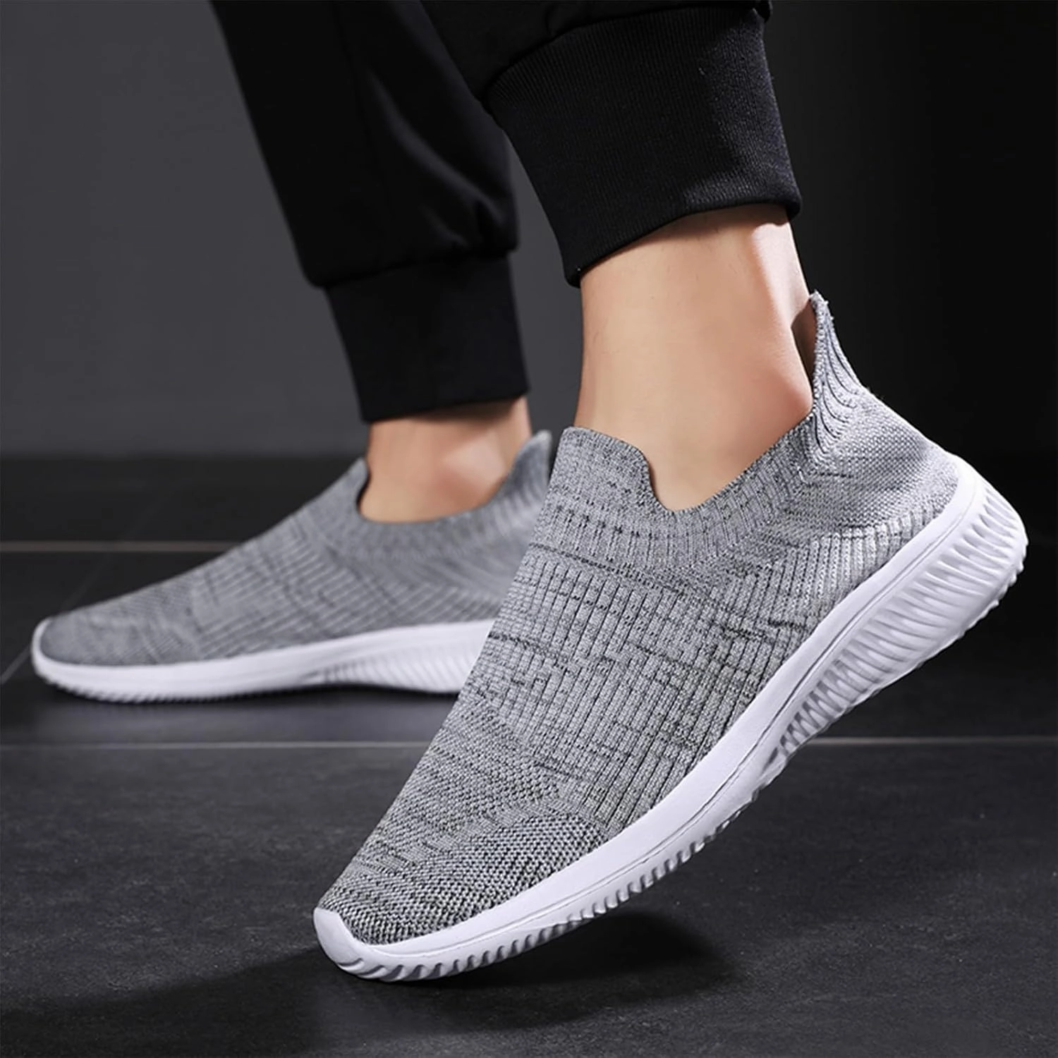 IWIHMIV Mens Tennis Shoes Walking Shoes Men's Sneakers Breathable Running Shoes Non Slip Soft Sole Casual Athletic Shoes Most Comfort Running Shoes