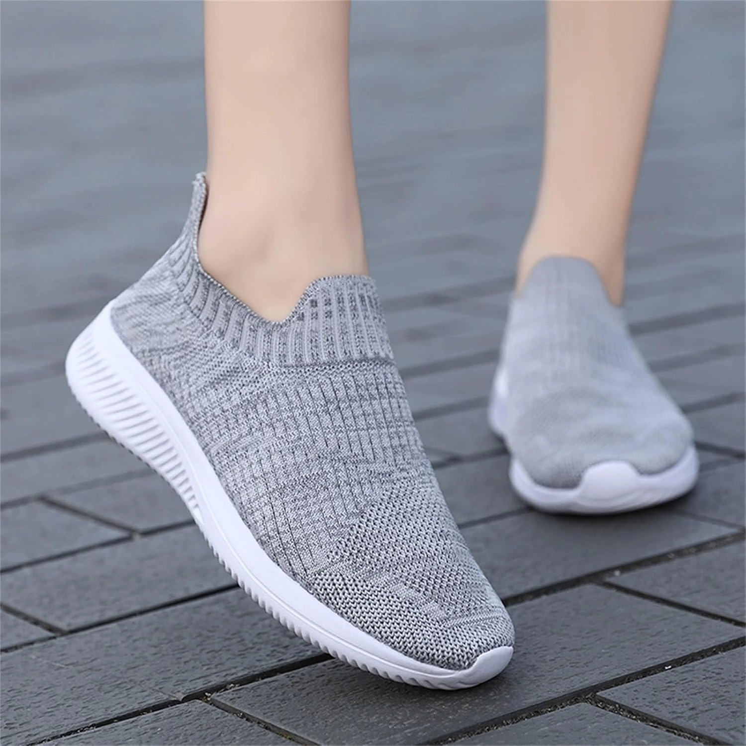 Running Toe Shoes IWIHMIV Mens Tennis Shoes Walking Shoes Men's Sneakers Breathable Running Shoes Non Slip Soft Sole Casual Athletic Shoes