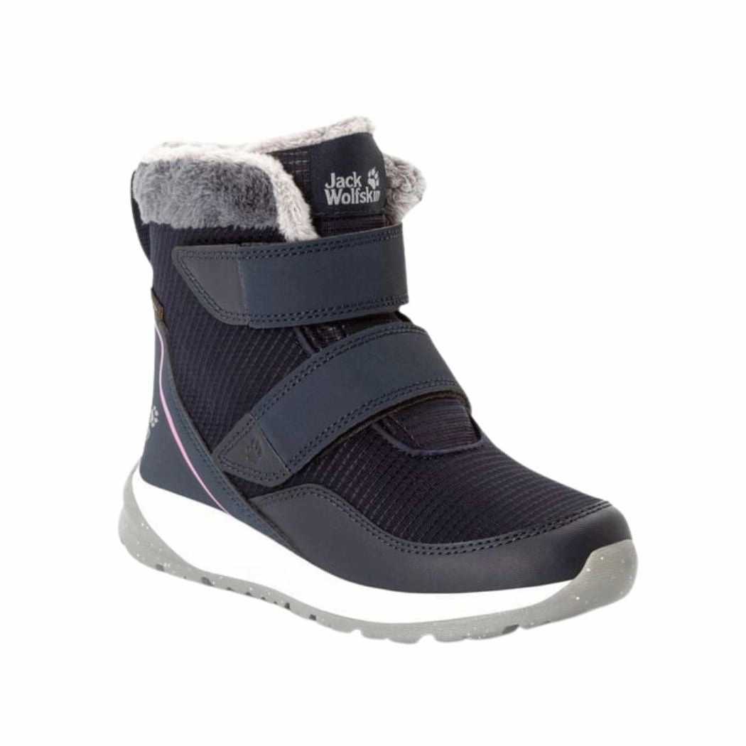 jack wolfskin Polar Wolf Texapore Mid VC Kids Waterproof Winter Boots Waterproof Slip On Hiking Shoes