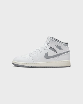 Nike Shoes That Are Popular Jordan Kids' Air Jordan 1 Mid (GS) "Vintage Grey" White/Stealth