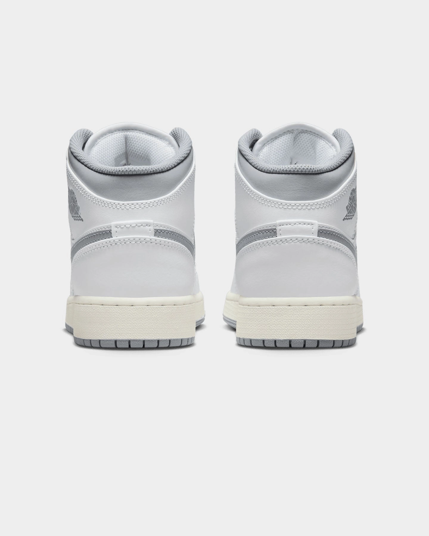 Nike Waffle Debut Vintage Running Shoe Jordan Kids' Air Jordan 1 Mid (GS) "Vintage Grey" White/Stealth