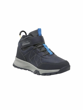 Slim Calf Knee High Boots Kids Boy's Textured Boots,Navy