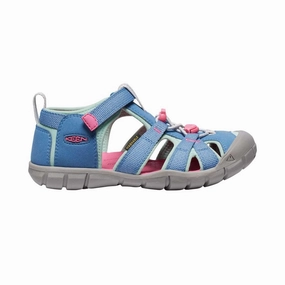 Cork Flats Shoes Keen Kid's (Grade School) Seacamp II CNX Coronet Blue/Pink