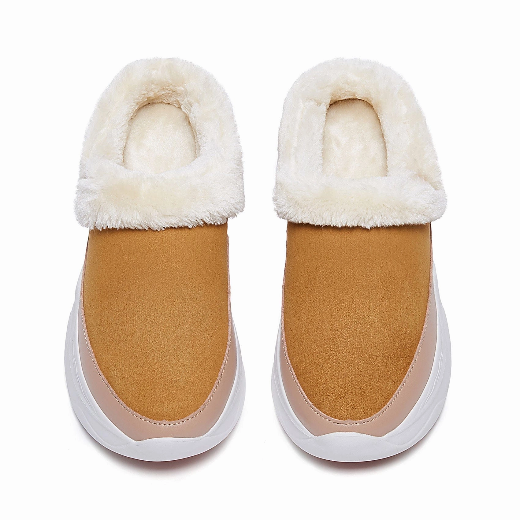 White Slip On Shoes Leather Khaki Palma VI Women