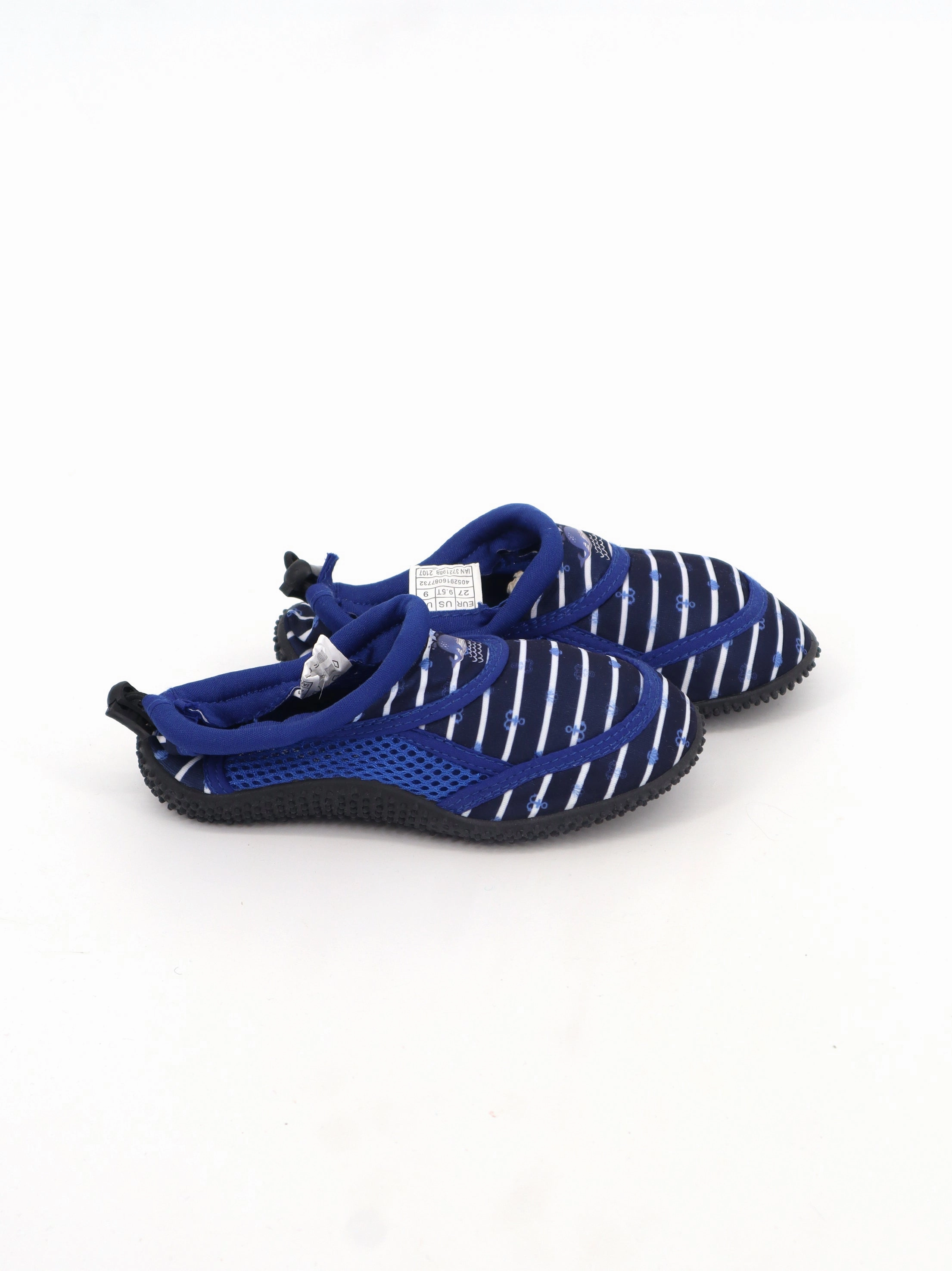 German Slippers Kid's Boy Graphic Printed Striped Water Shoes,Dark Blue