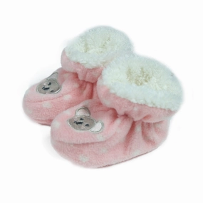 Kid's girl's Bear print slippers,Pink Print Slippers