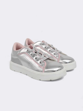 Jack & Jones Casual Shoes Kid's Girl's Plain Casual Shoes,Silver