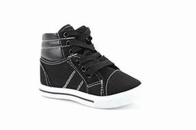 Versace Shoes Sneakers Kids 8081-I Toddlers Canvas High Top Lace Up Fashion Sneakers