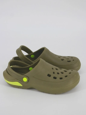 Bear Slippers Kids Boy Graphic Printed Clogs Sandals,Olive