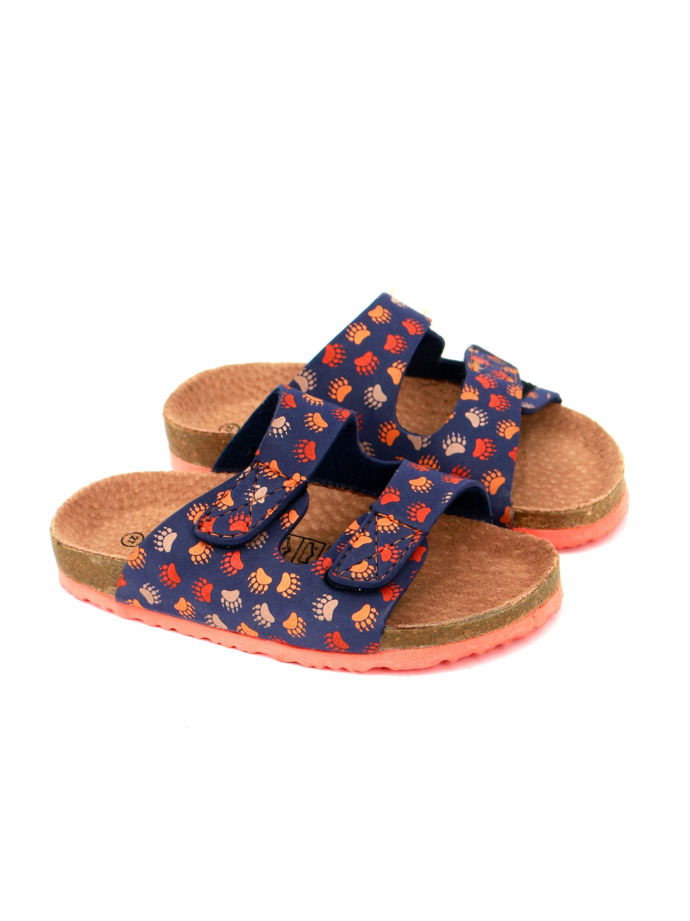 Kids Boy Graphic Printed Slide,Navy Slippers Wedge Heel