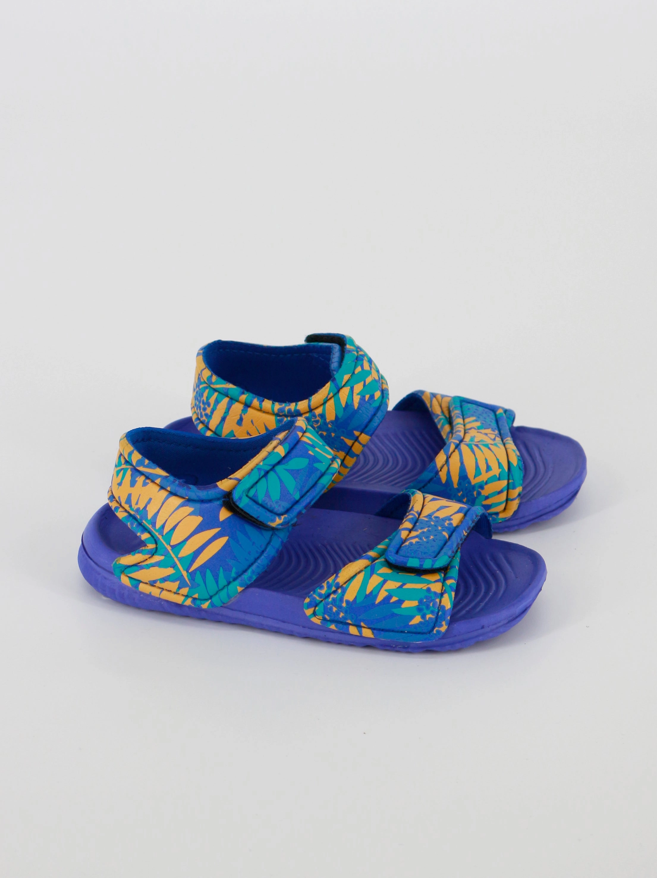 Kids Boy Graphic Printed Velcro Sandals,Multi Contour Casual Shoe