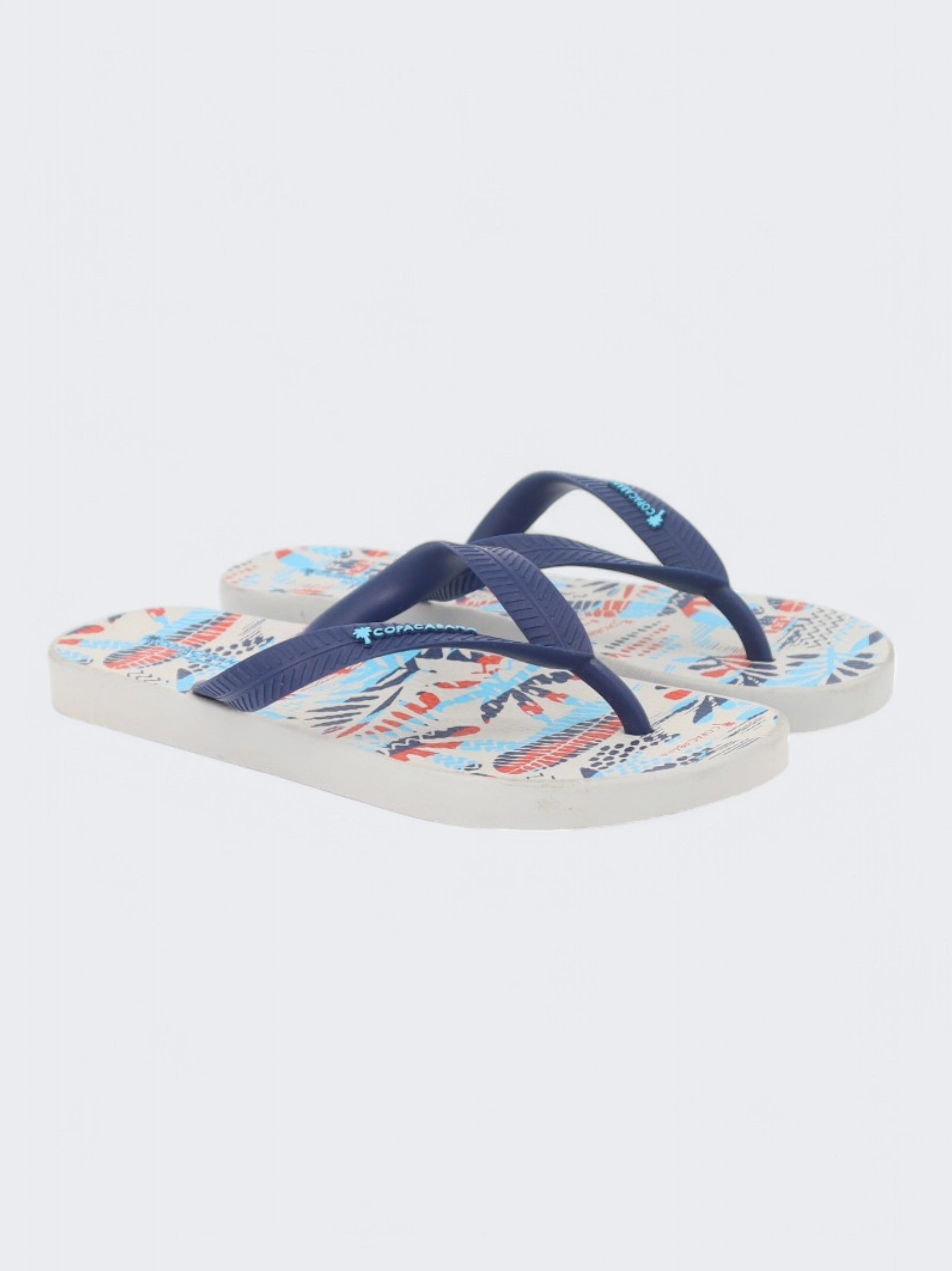 Kids Boy Printed Flip Flop,Navy Slippers Size 11