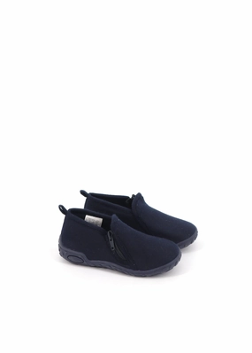 Kids Boy's Plain Slippers,Navy Slippers Size