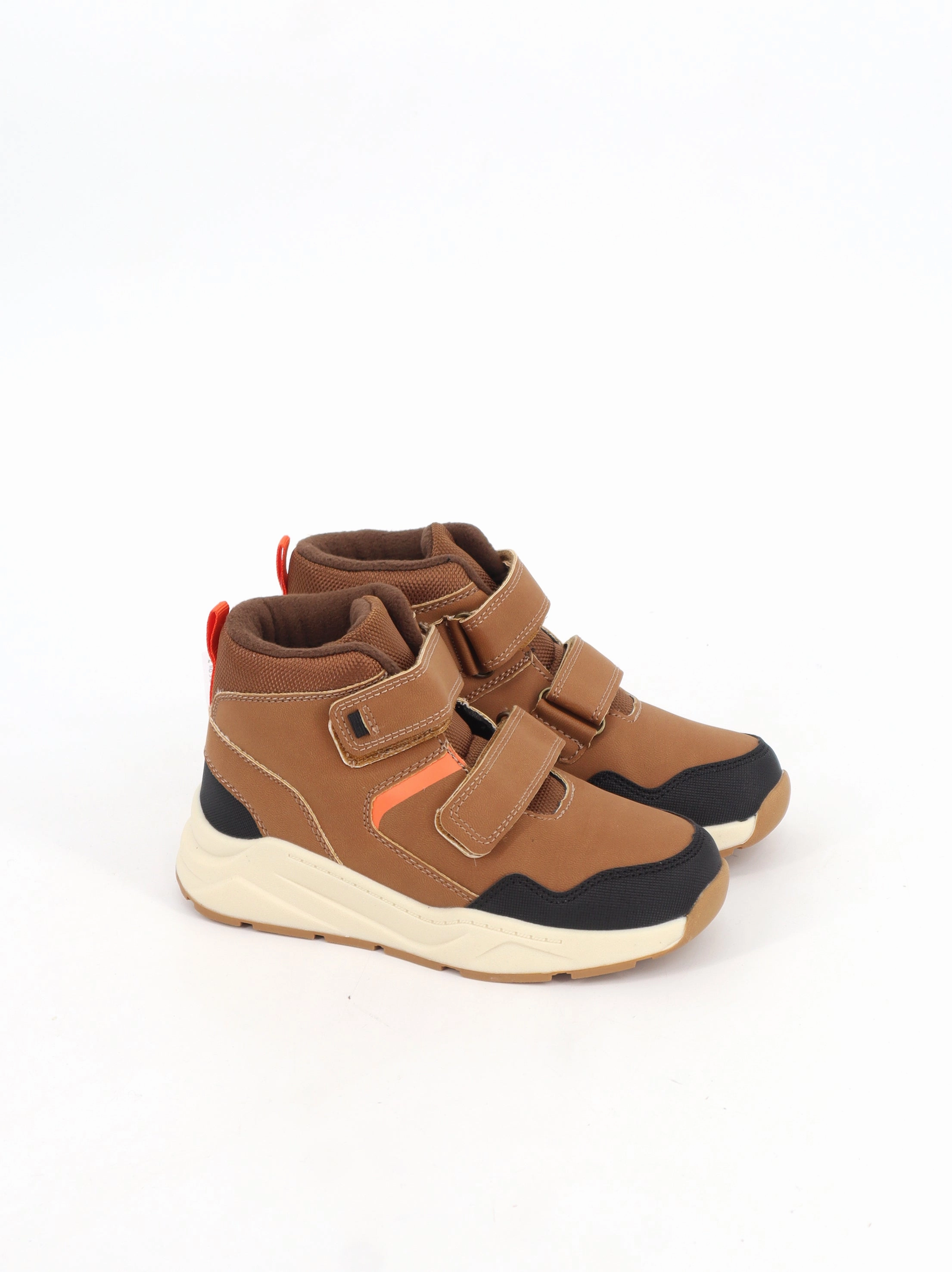 Kids Boy's Textured Ankle Boots,Brown Knee High Boots With Dress