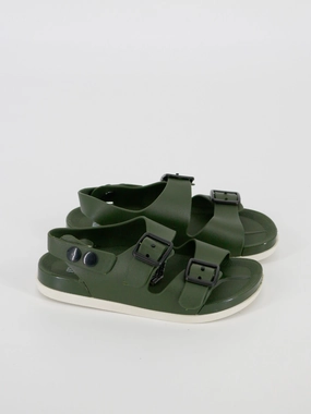 Kids Boy Slide Sandals,Olive Semi Casual Shoes For Work