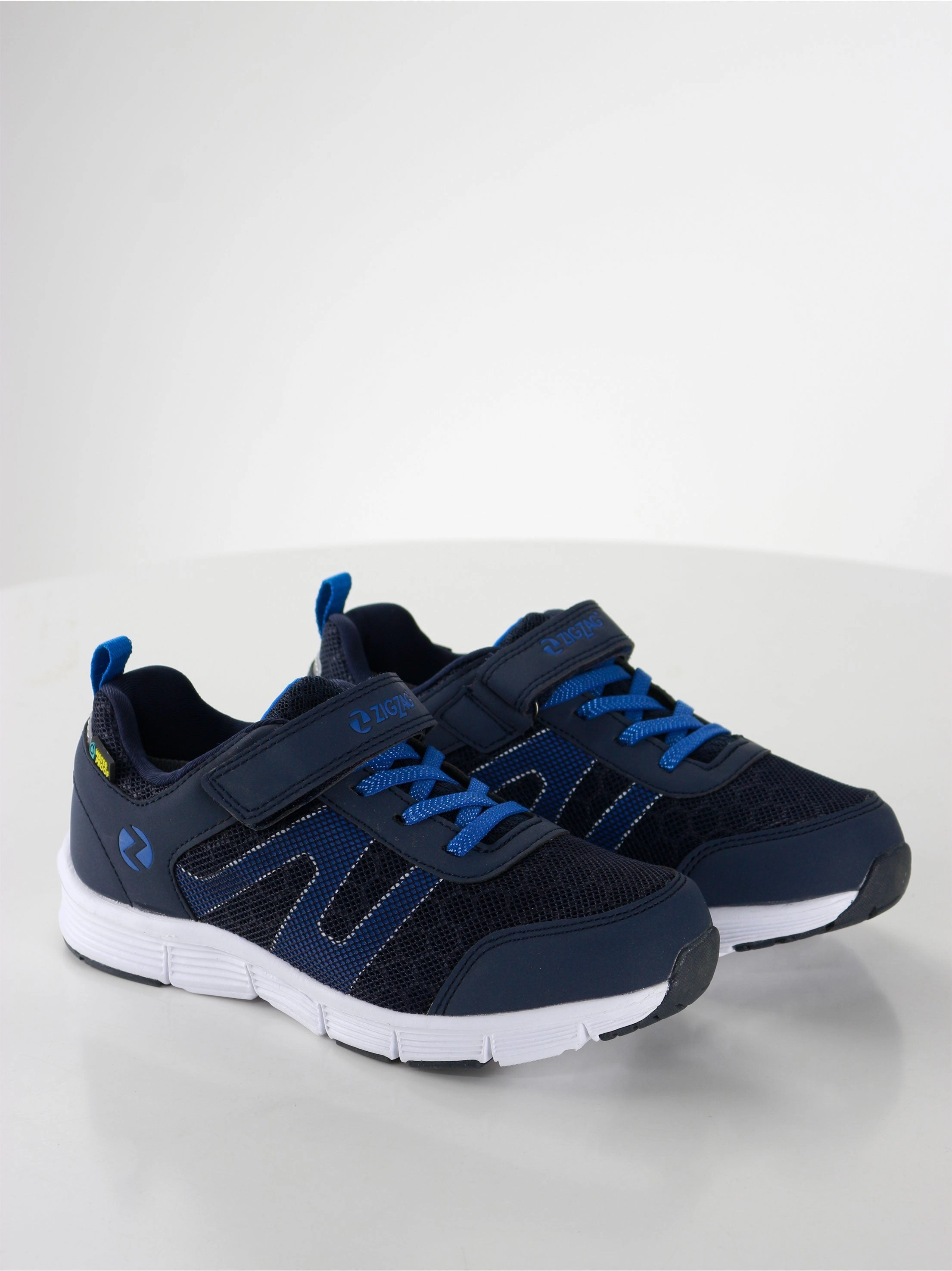 Kids Boy Textile Velcro Closure Shoes, Navy Casual Trail Running Shoes