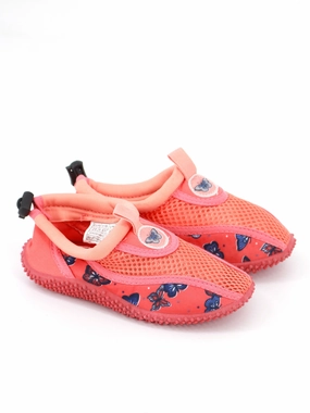 House Bootie Slippers Kids Girl Butterfly Printed Beach Shoes,Peach