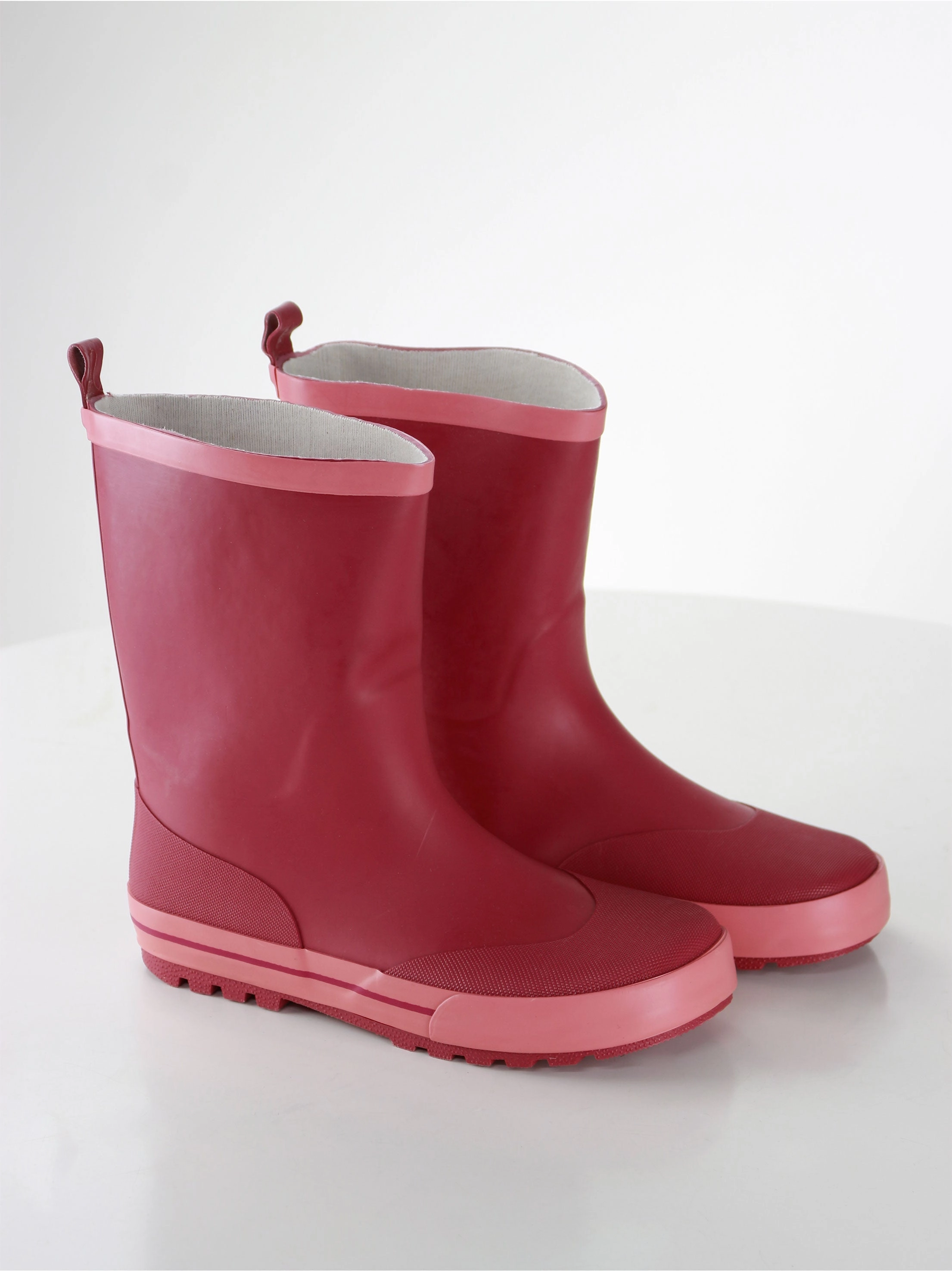 Kids Girl Faux Leather Rubber Boots,Pink Amazon Boots