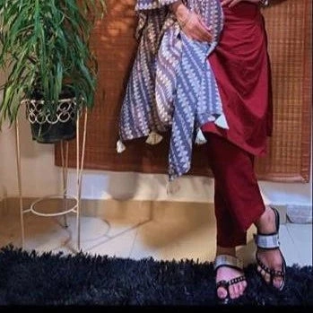 Grey Flats Shoes Kolas - Black Kolhapuri Chappal with Changeable Straps