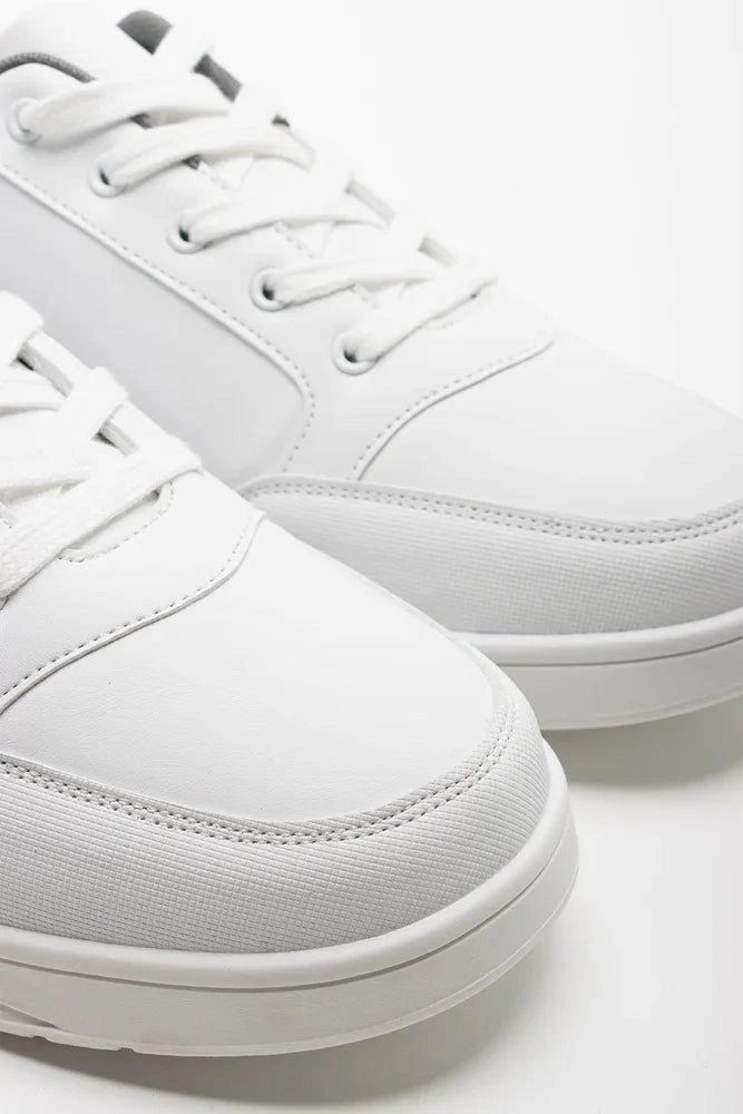 Team Sneakers Lace Up Trainers White