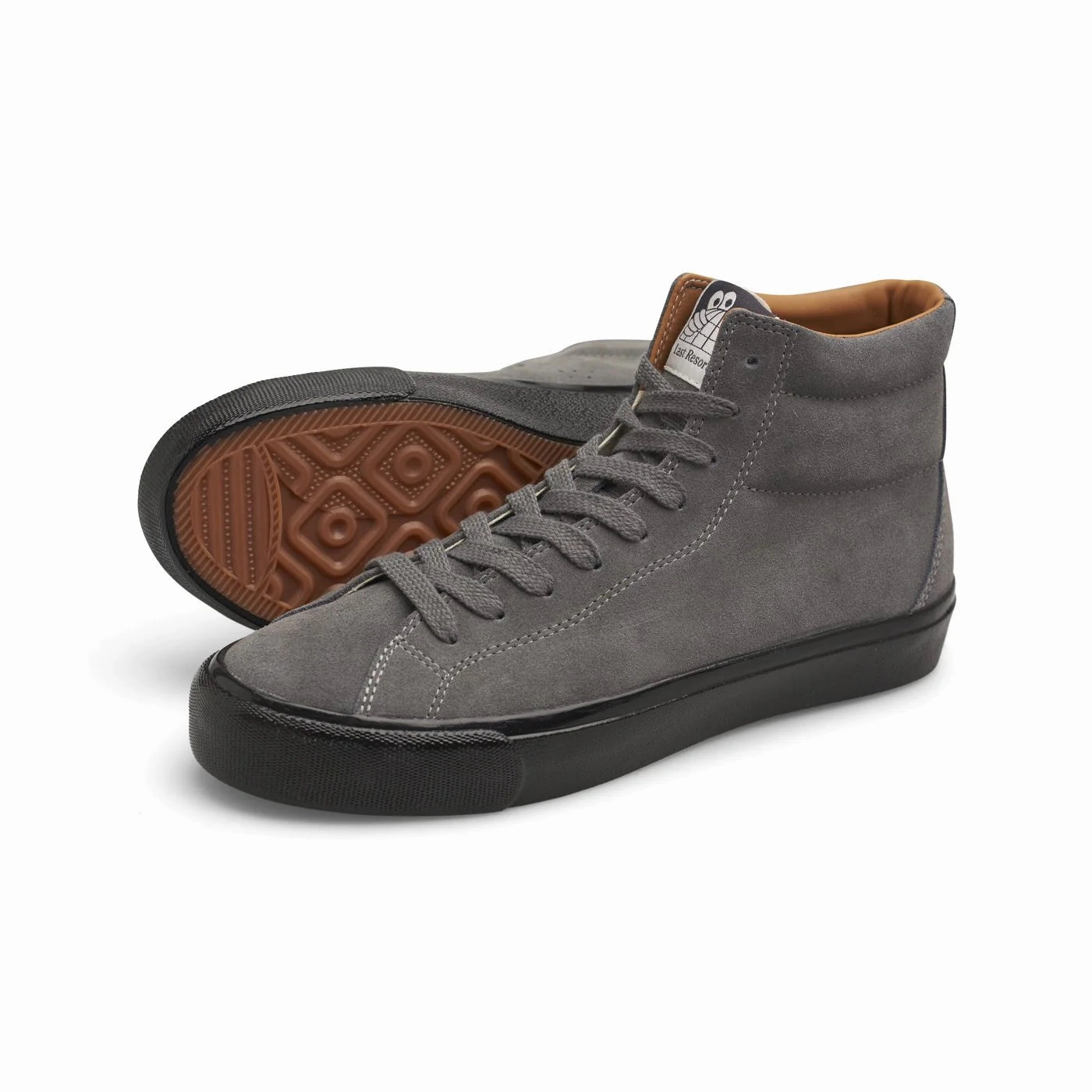 Last Resort AB VM003 Suede Hi Skate Shoes - Steel Grey / Black Skate Shoe - Glow