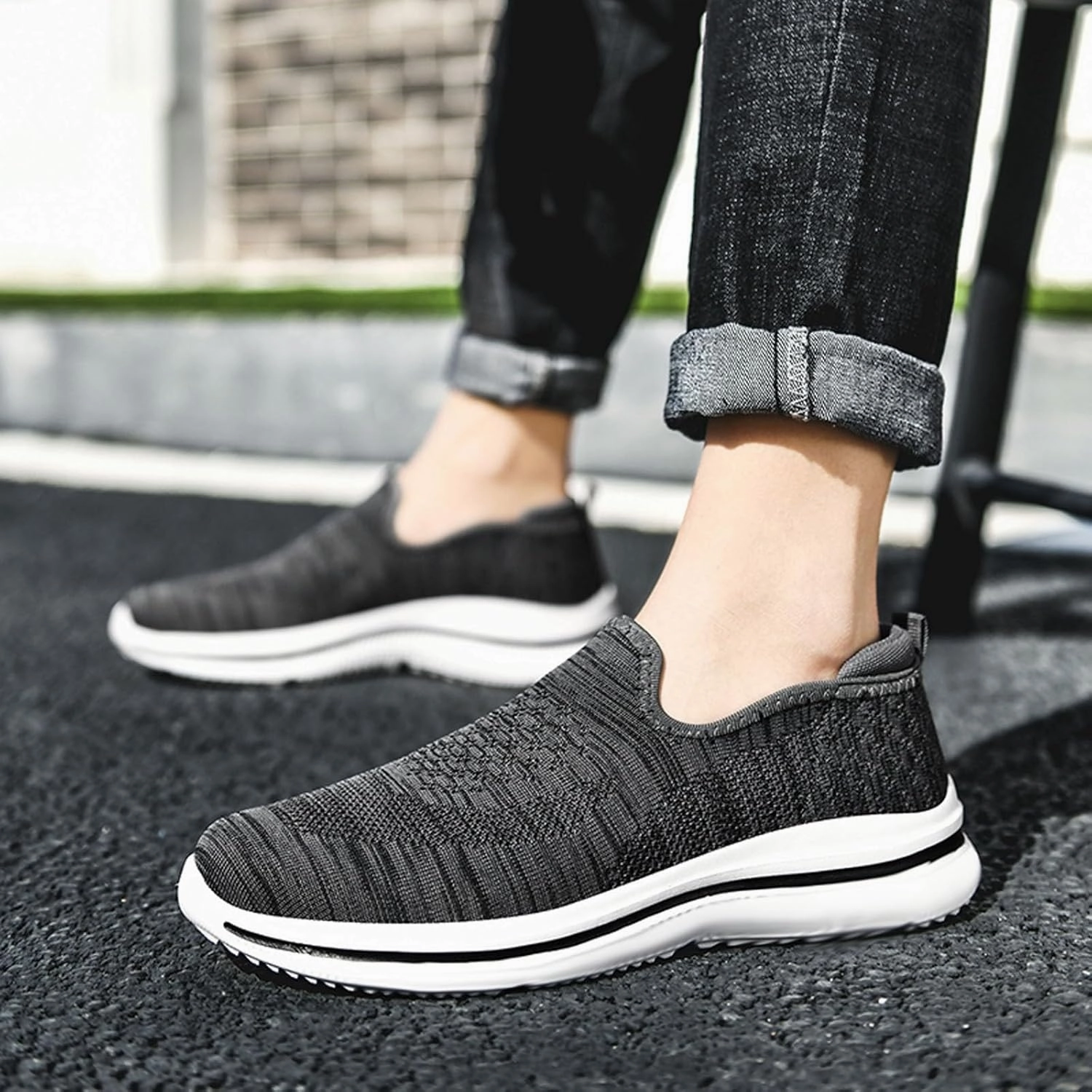 Smart Casual Flat Shoes Mens Walking Shoes Mens Slip on Shoes Shoe for Men Slip on Shoe for Men Sport Running Trail Sneaker