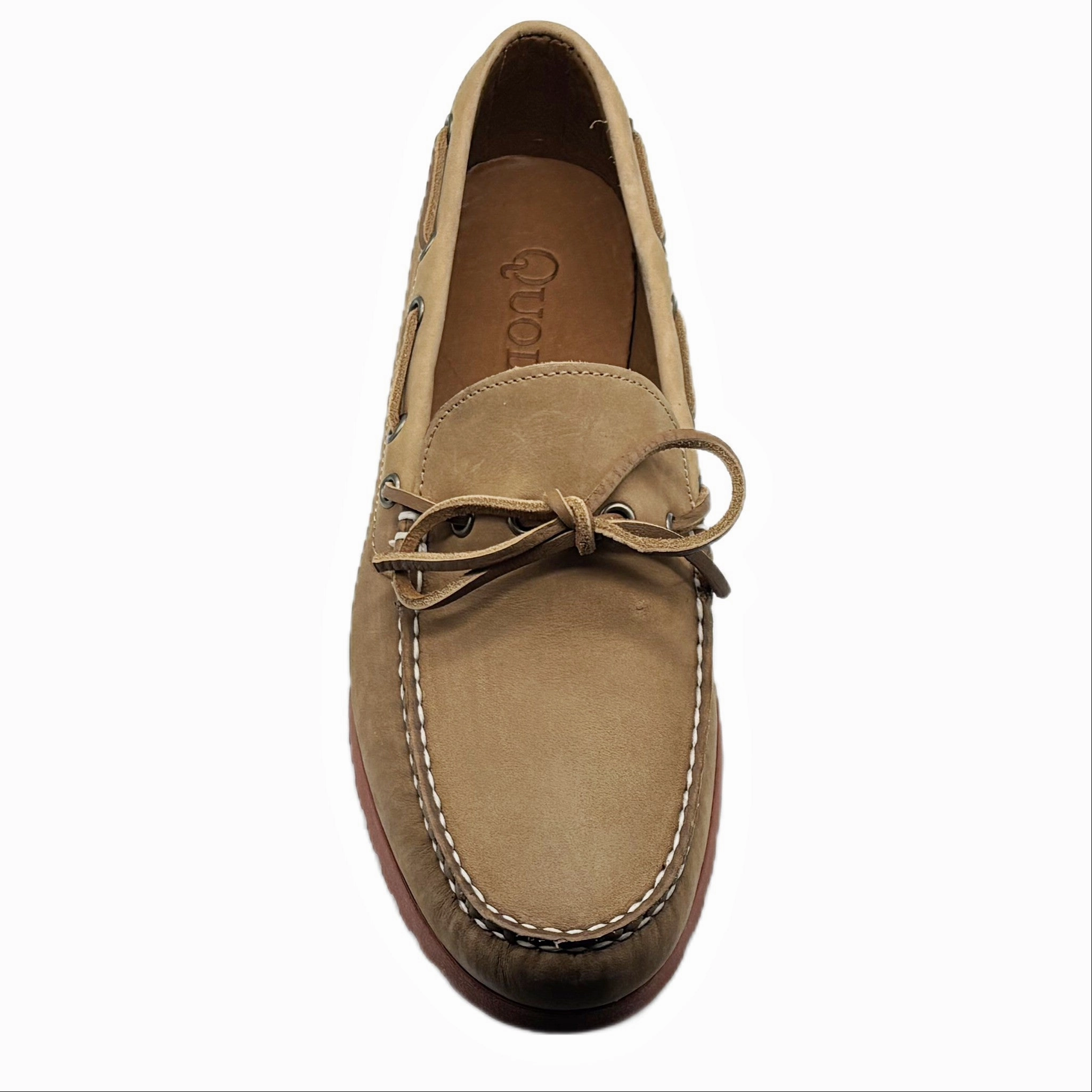 LE Men's Canoe Shoe: Balsam Leather Brick Espadrille Wedge Slip On
