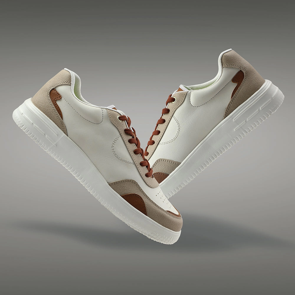 Leap7x Brown Casual Lacing Sneakers For Men AMAZER-3E By Liberty High Top Platform Sneakers