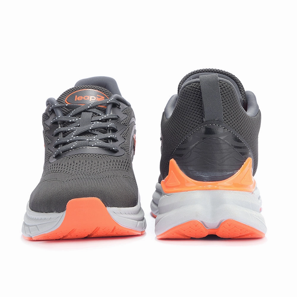 Rnr Running Shoe Leap7x By Liberty Men RW-02 D.Grey Sports Lacing Shoes