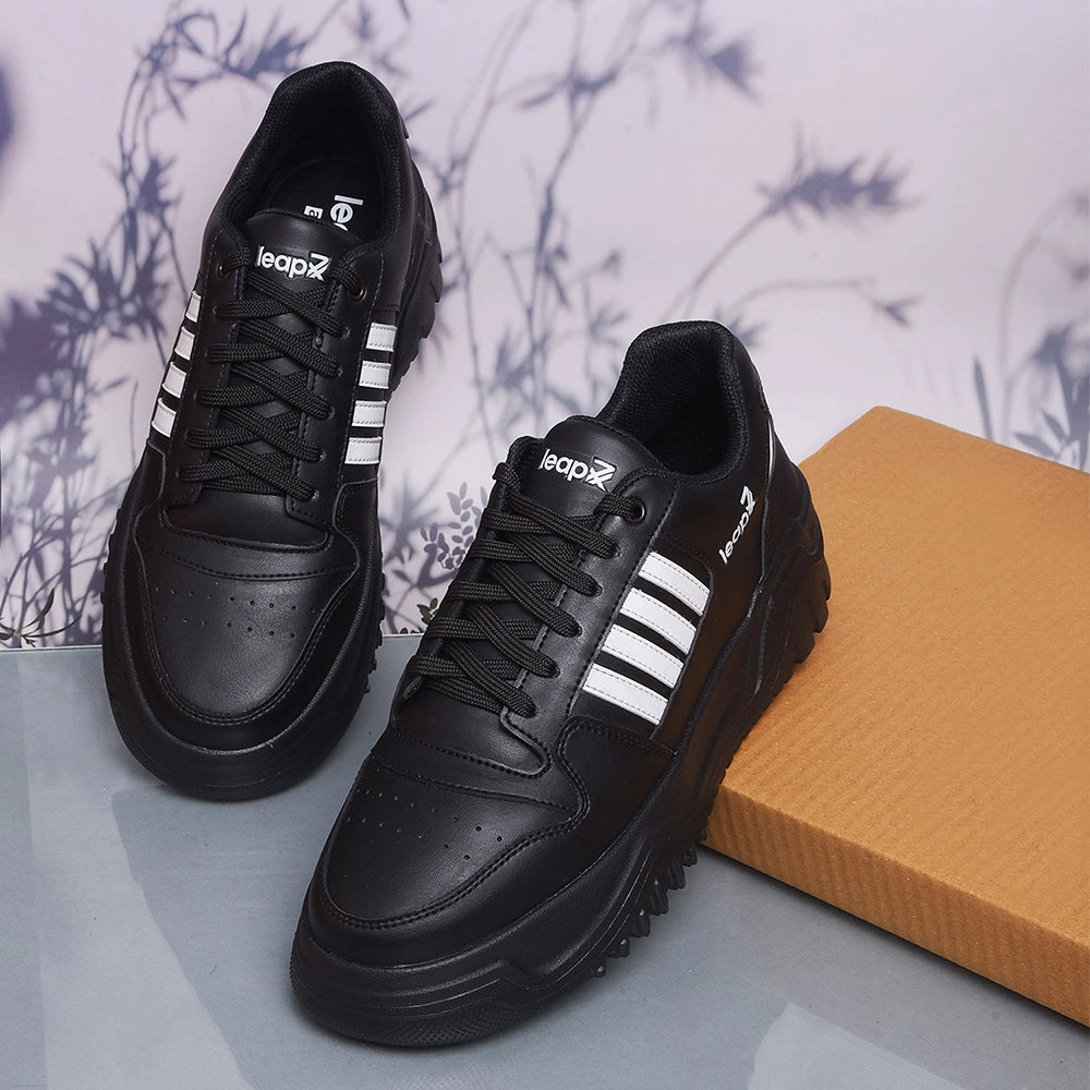 Leap7x Casual Black Lacing Sneakers For Men JAXER-1E By Liberty Sneakers Meaning