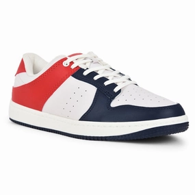 Cream Casual Shoes Leap7x Casual Navy Blue Lacing Sneakers For Men SPORTSTAR By Liberty