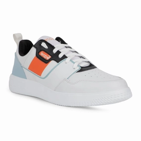 Leap7x Casual Orange Sneakers For Mens SNOOKIS-2 By Liberty Width Sneakers