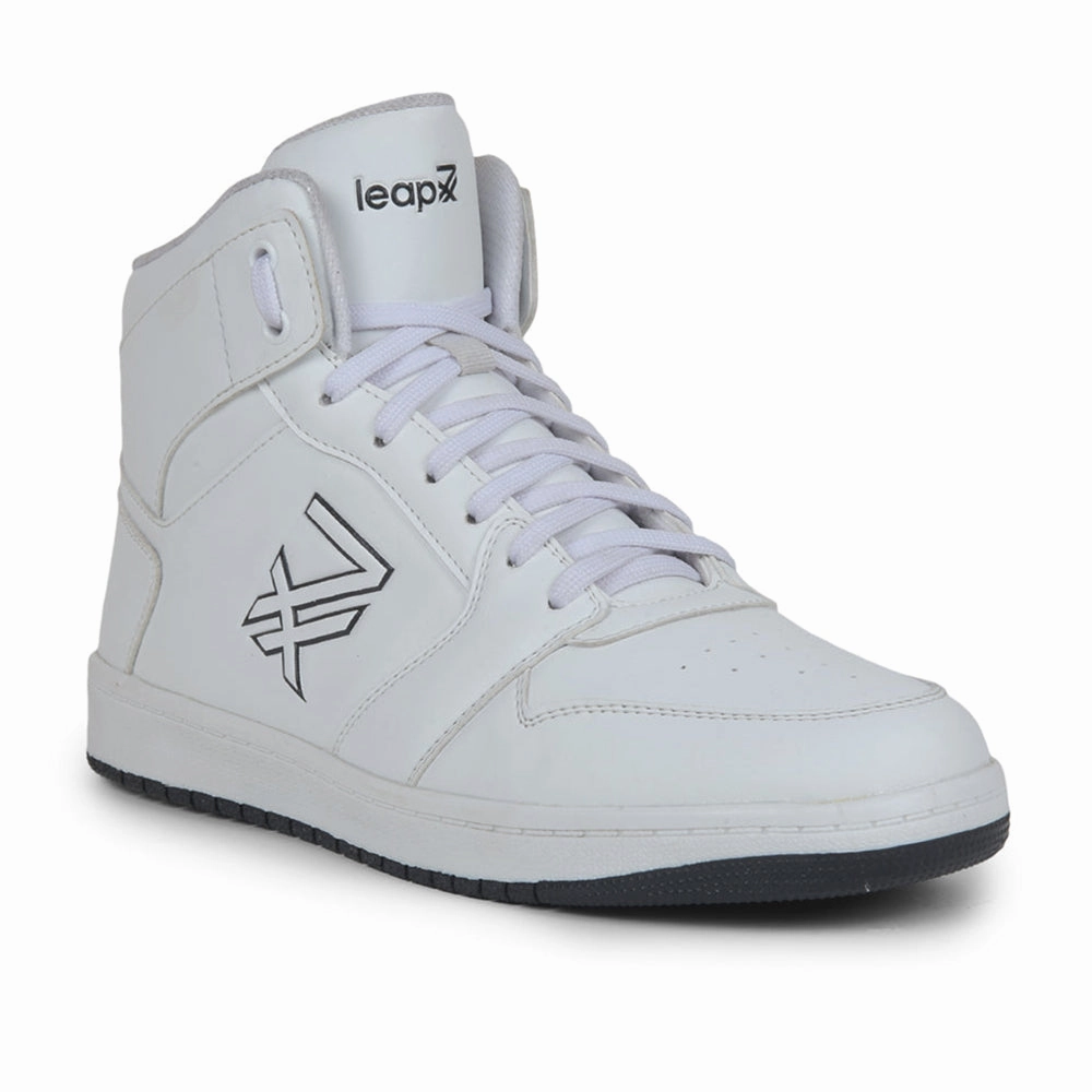 Orange And White Basketball Shoes Leap7x Casual White Lacing Sneakers For Men JAXEN-2E By Liberty