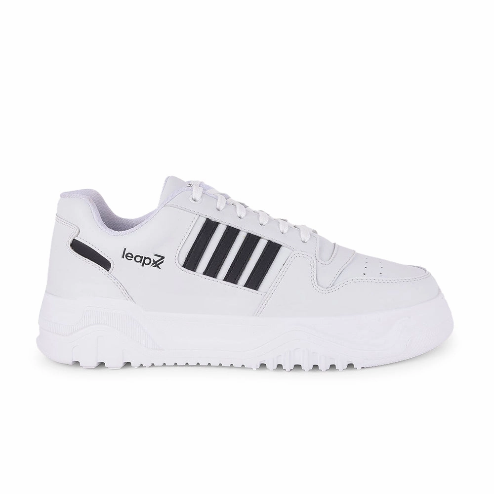 Leap7x Casual White Lacing Sneakers For Men JAXER-1E By Liberty Sneakers Gray