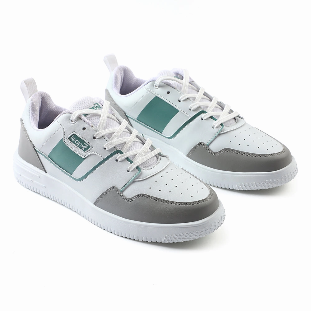 Leap7x Casual White Sneakers For Mens SNOOKIS-2 By Liberty Off Office Sneakers