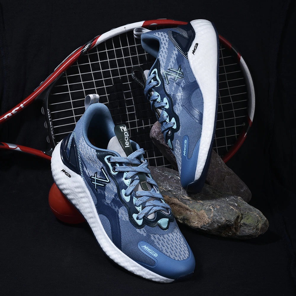 Leap7x Sky Blue Sports Lacing Running Shoes For Men TORNADO-1 By Liberty Best Running Shoes To Run A Marathon