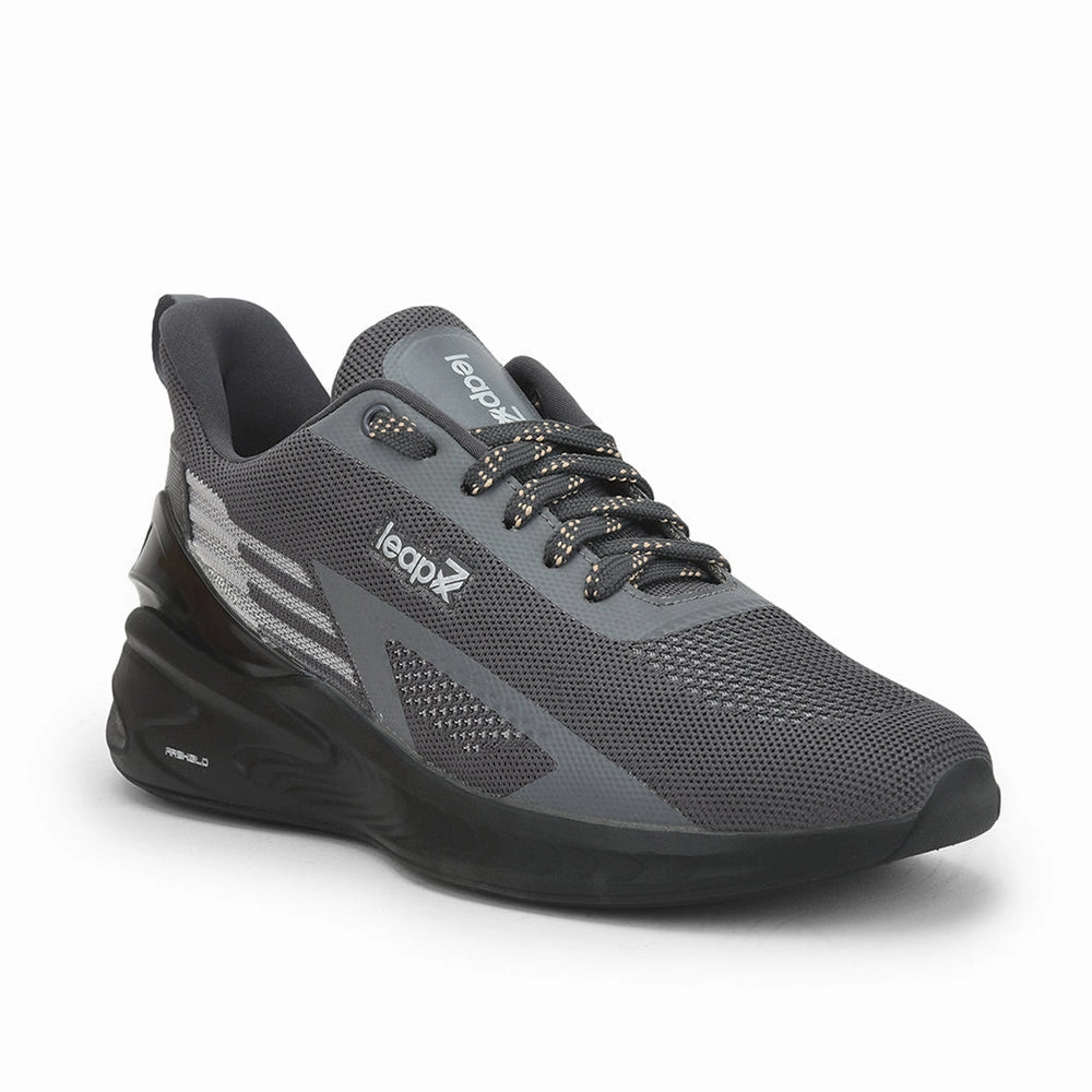 Leap7x Sports Lacing Shoe For Men ( Grey ) REVOLVE By Liberty Running Shoes Websites