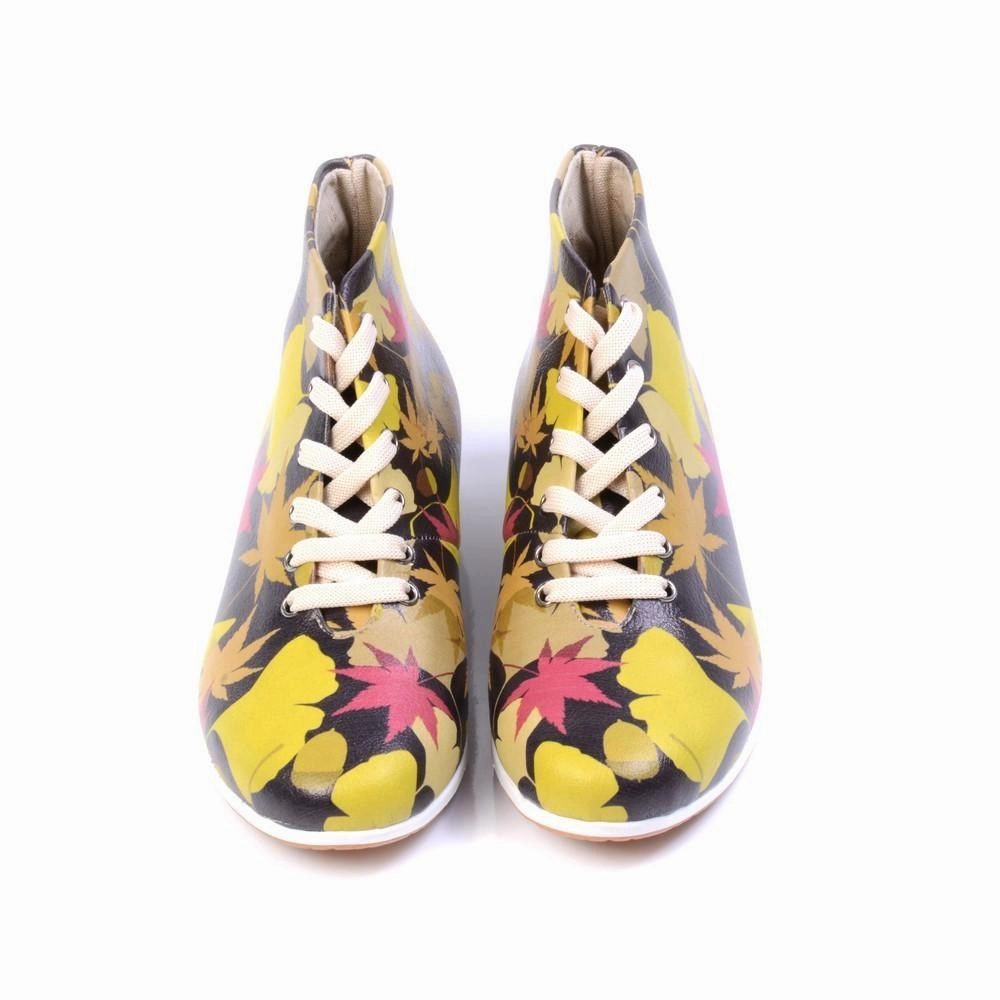 Leaves Short Boots LND1134 Knee High Boots With Heels